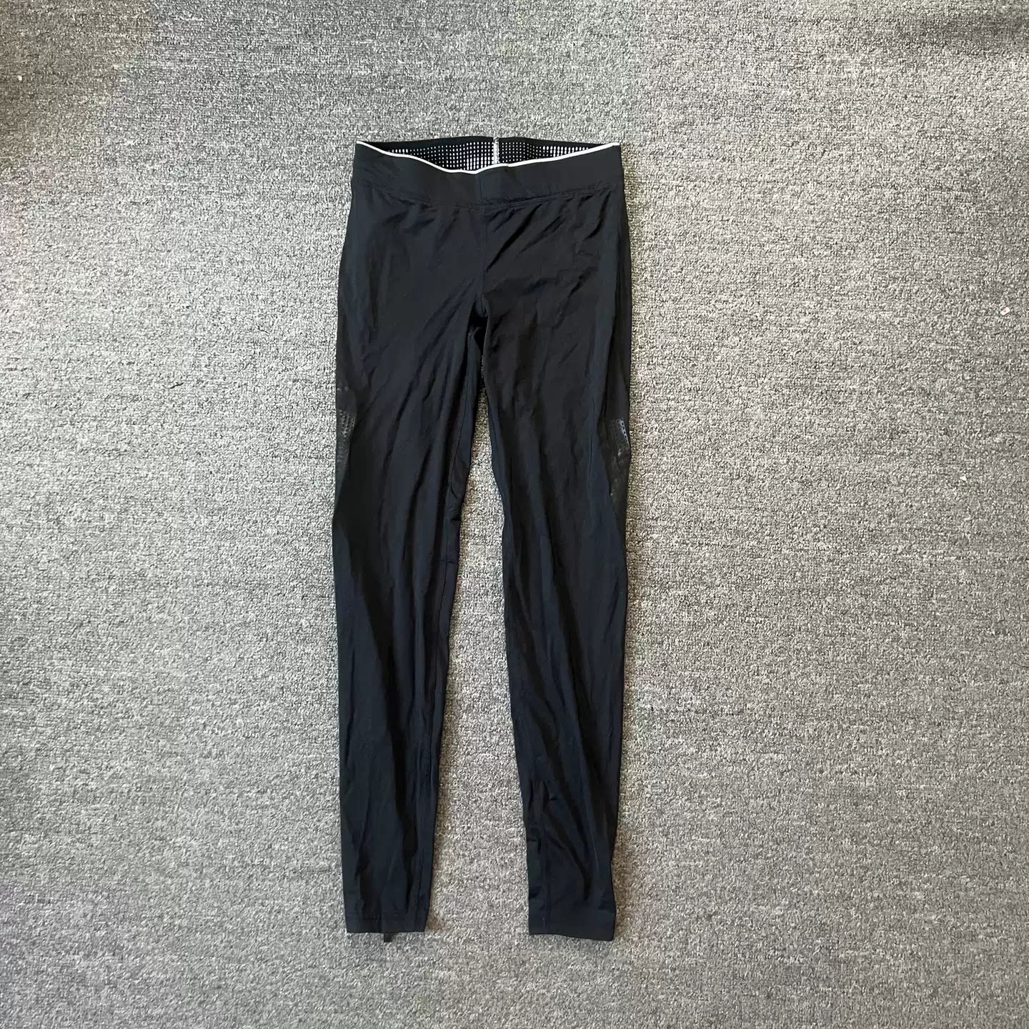 品牌瑞典薄款黑色长裤紧身运动骑行训练系带女款春秋弹力跑步裤