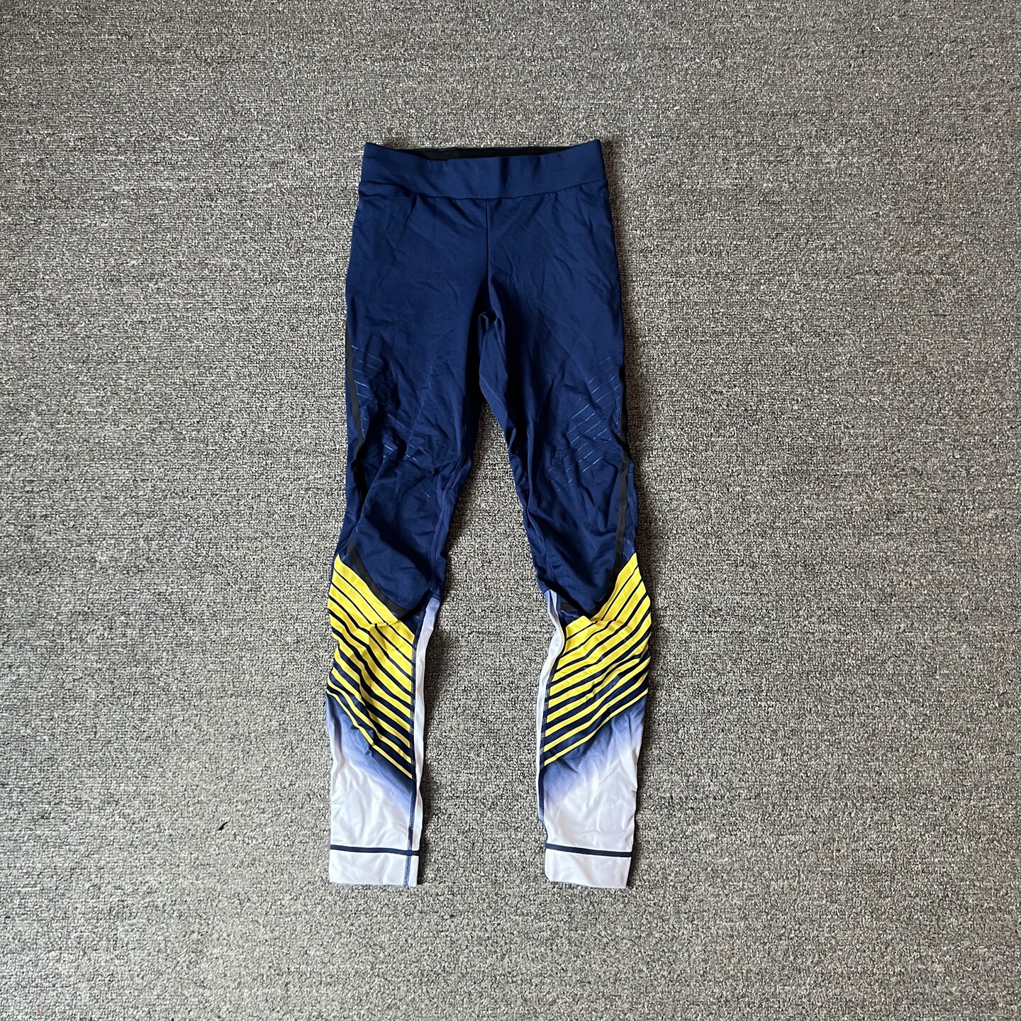 2025瑞典新品秋冬骑行女款加绒跑步弹力紧身蓝色训练运动保暖长裤