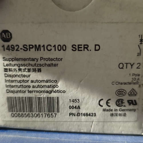 全新德国制造罗克韦尔1492-SPM1C100断路器，1P