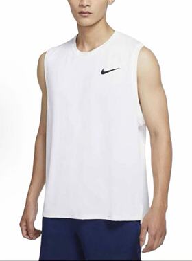 Nike/耐克正品夏季新款男士跑步经典训练无袖背心T恤CZ1185-100