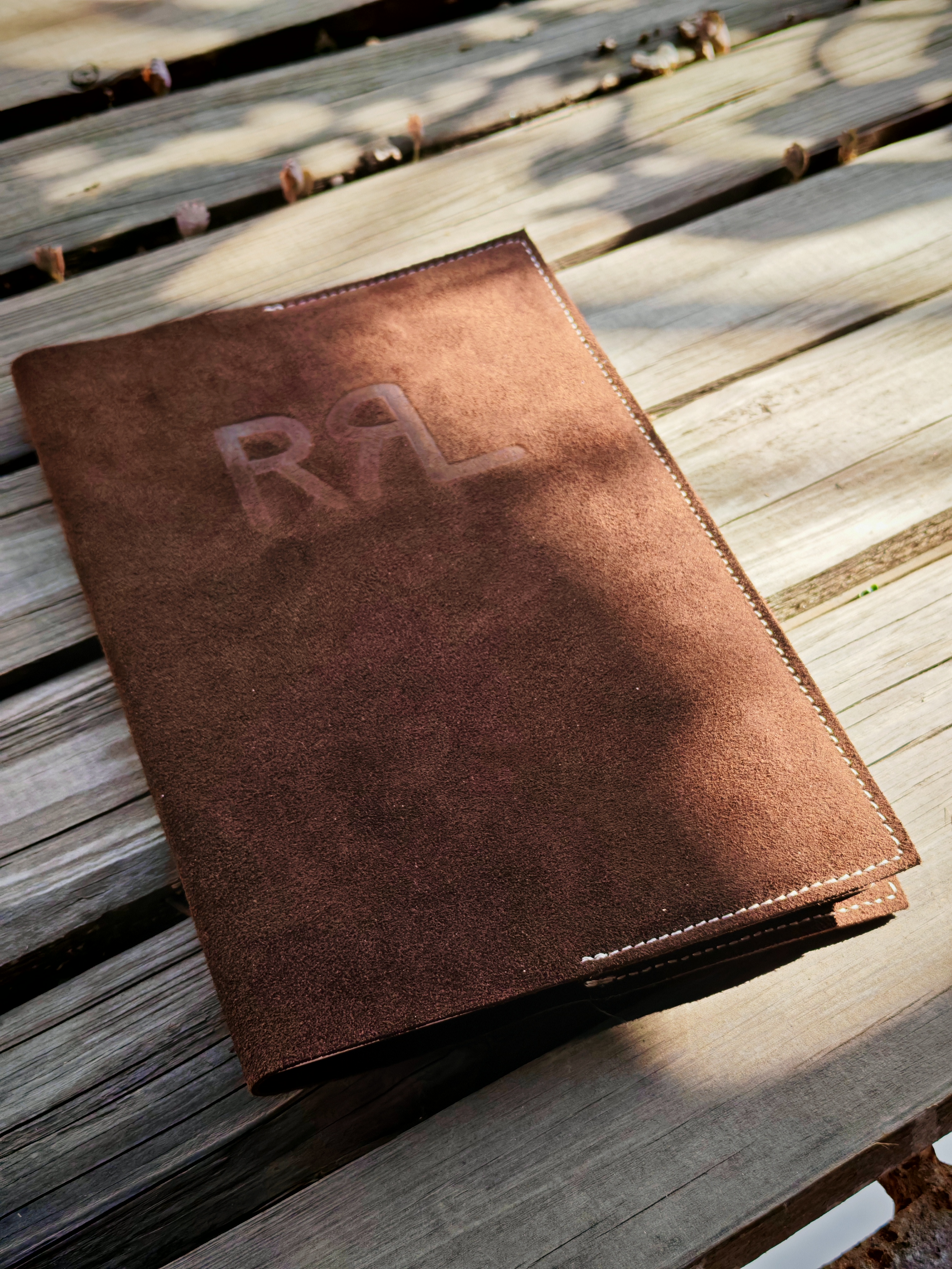 孤品2025新款麂皮绒面书衣复古休闲百搭真皮书皮翻毛皮书套