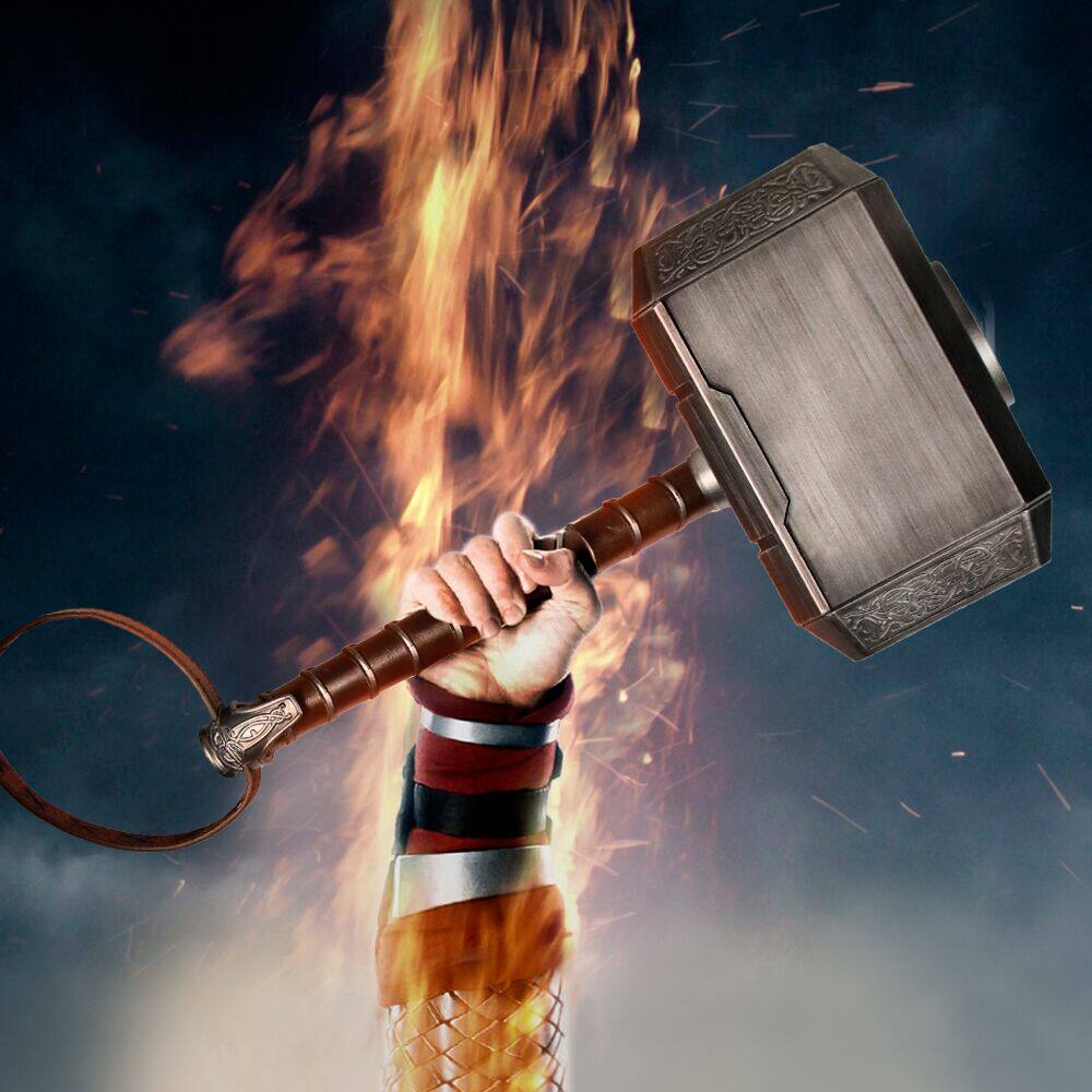 漫威雷神之锤1比1:1电影复仇者联盟2cos托尔锤子模型礼物 储蓄罐