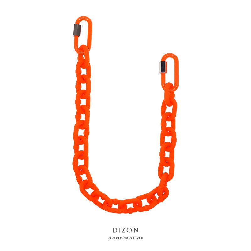 Dizon原創熒光橙工業機能褲鏈 街舞嘻哈純色褲鏈高街無鏠鎖鏈鏈條在類目 服飾配件/皮帶/帽子/圍巾, 腰帶/皮帶/腰鏈中 - 來自Buy2taobao.com提供專業的淘寶代購服務