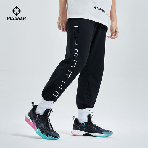 准者篮球跑步休闲收口针织长裤