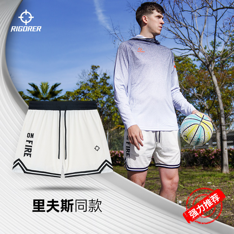 里弗斯同款丨准者篮球短裤男夏透气宽松跑步训练运动美式五分裤子