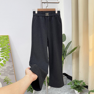 中年妈妈冬装加绒裤时尚松紧腰直筒裤显瘦中老年女士秋冬裤保暖裤