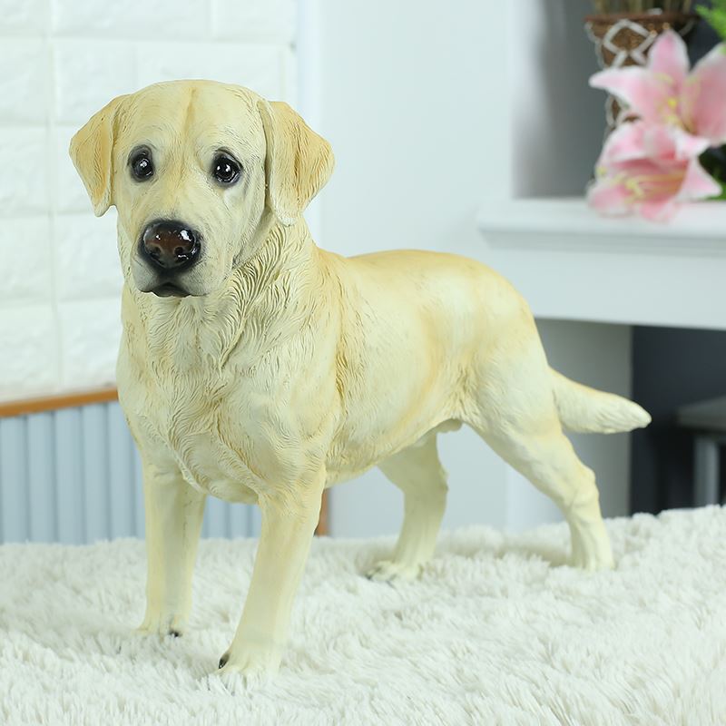 拉布拉多犬仿真狗摆件雕塑模型狗家居饰品摆设客厅书房树脂工艺品