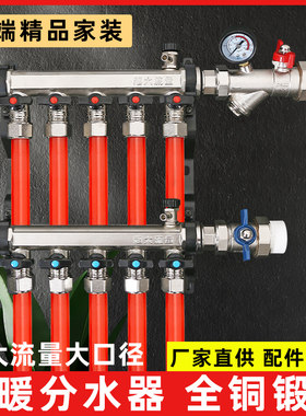 地暖分水器20地热大流量过滤阀门
