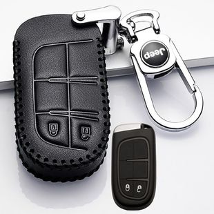 JEEP真皮钥匙套指南者自由光大指挥官钥匙包扣高档2020款 吉普汽车