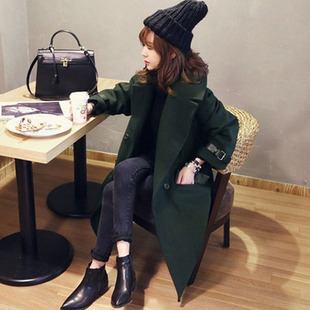 韩国2025年秋冬新款羊毛呢外套中长款女精品时尚休闲呢子大衣潮