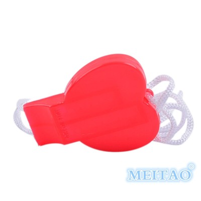 MEITAO爱心形口哨红色助威婚庆节日幼儿园教儿童小礼品无内核哨子