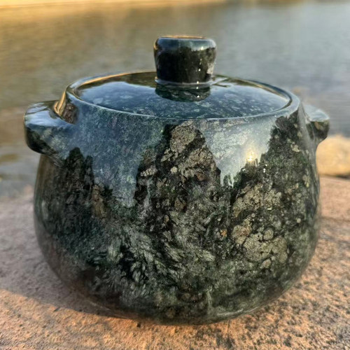 圣地莲花墨脱石锅精品高档精刨光奶锅炖汤锅老皂石16种送人自用锅