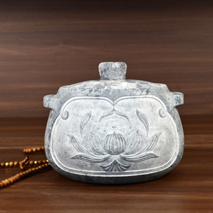 圣地莲花正宗墨脱石锅天然皂石纯手工雕刻煲汤锅养生煲汤石锅