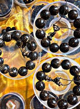 西藏墨脱乌木手串，佛珠108颗，手串12颗15颗，男女款