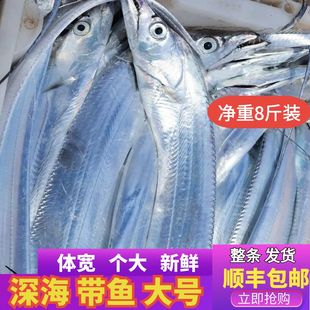 新鲜特级 黄海大带鱼冷冻 刀鱼鲜活超大带鱼钓带整条段海鲜水产