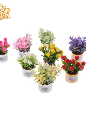 1:12娃娃屋dollhouse迷你模型手工8分ob11植物铁盆薰衣草插花多肉