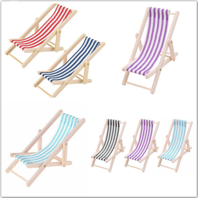 112娃娃屋迷你家具条纹沙滩多色