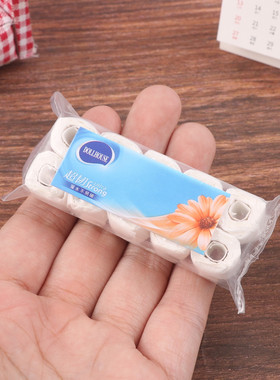 1:12娃娃屋dollhouse迷你模型场景OB11配件微缩 纸巾卷筒纸一提新