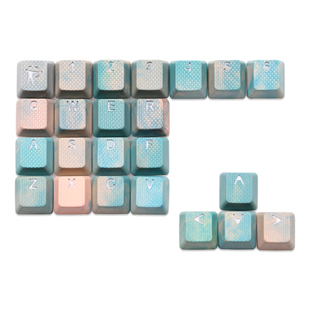 太豪橡胶随机渐变键帽橡胶材质适配大部分标准配列键盘二色工艺