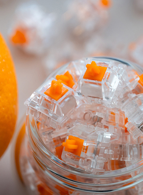 KTT冰橘静音银轴线性手感POM+TPE轴心PC外壳适配客制化机械键盘