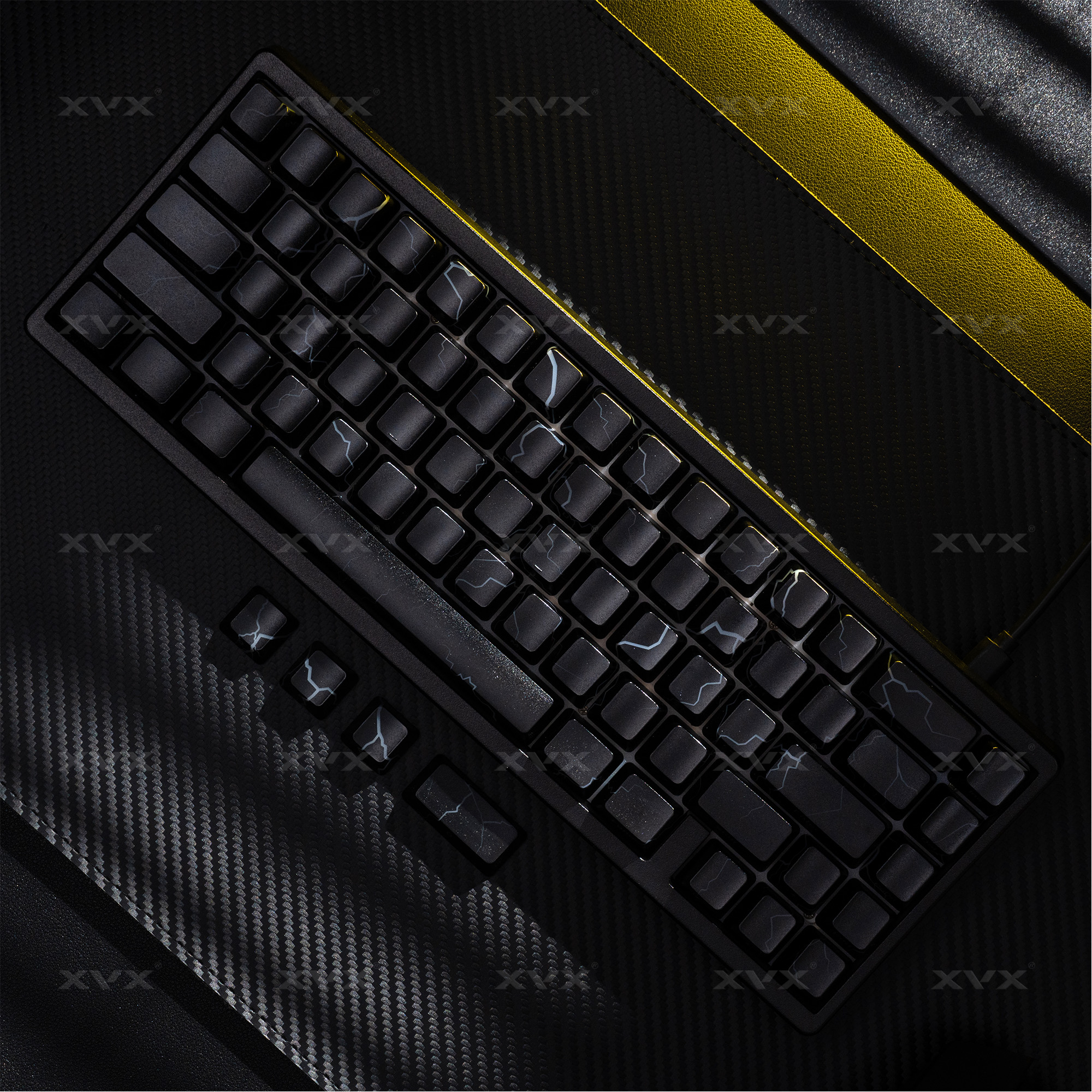 XVX闪电纹2.0键帽OEM高度IMD工艺118键侧刻适配十字机械轴磁轴