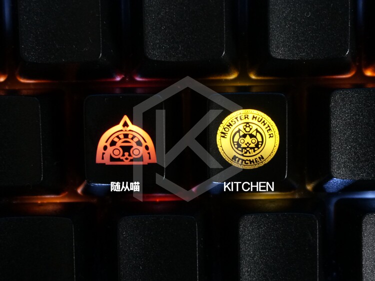 [KP] ABS 기계식 키보드 맞춤형 반투명 키캡 F 영역 ESC R4 높이 MONSTER HUNTER BROKEN DRAGON
