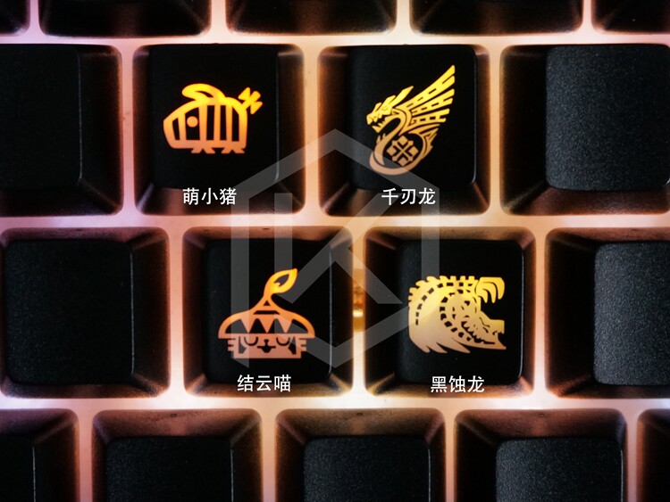 [KP] ABS 기계식 키보드 맞춤형 반투명 키캡 F 영역 ESC R4 높이 MONSTER HUNTER BROKEN DRAGON