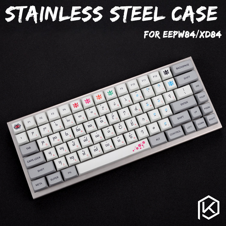 eepw84 xd84 75%机械键盘不锈钢弯折外壳客制化diy多配列支持
