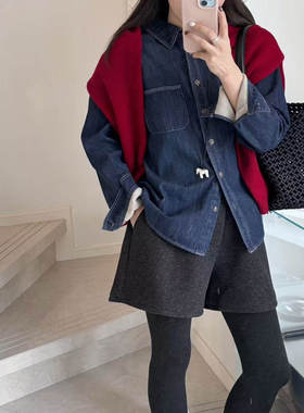 B.BwenziH.e主推爆款蓝色牛仔开衫上身有质感显白