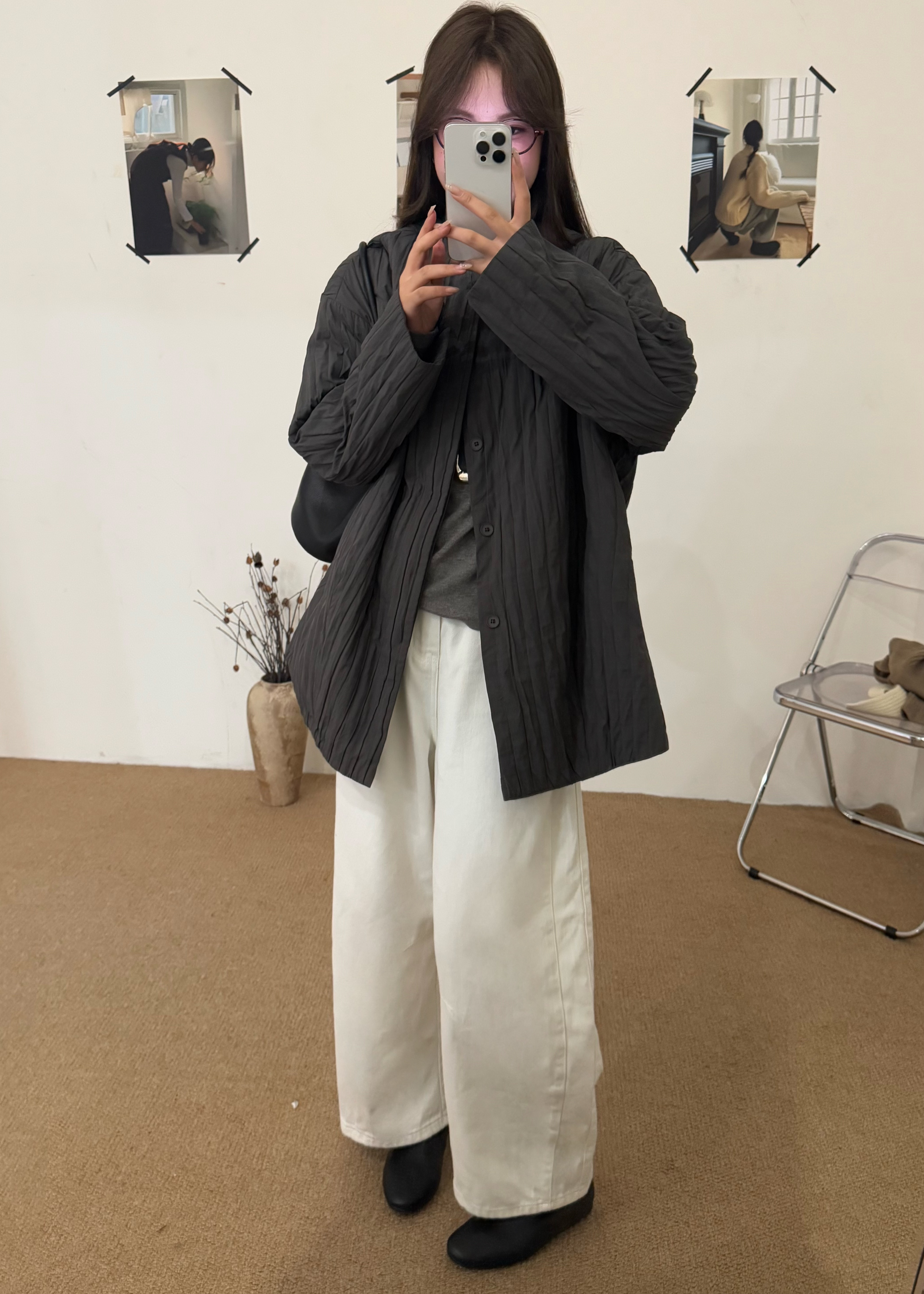 B.B.wenzi百变文子H.e主推韩版宽松百搭休闲棉服外套松弛感拉满