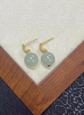 【矿姐家紫霞来了】SJ17528 S925晴水10mm单珠耳钉 多样性发一