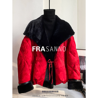 皮毛一体皮草鹅绒服女外套年轻款