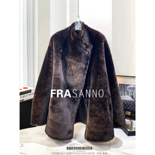 FRASANNO西班牙原毛美利奴皮毛一体女外套宽松显瘦时尚 皮草 年轻款