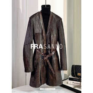 洋气 小胎羊皮草女外套皮毛一体宽松显瘦时尚 FRASANNO 焦点贵妇