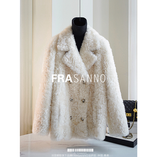 FRASANNO法国乐芙兰拉空卷2025年新款 年轻 皮毛一体女外套显瘦时尚