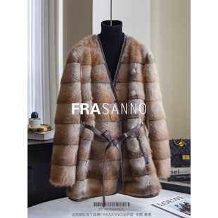 新款 稀缺貂皮草女外套2025年冬季 显瘦气质 皇家剧院 FRASANNO