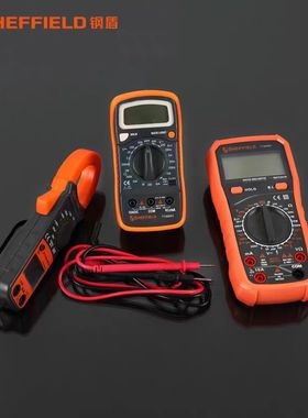 钢盾S034001 数字万用表笔数显 自动数字表套装量程多用表