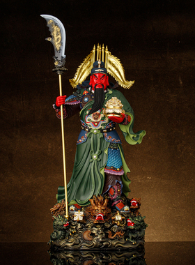 厂家直销九龙关公佛堂摆件像