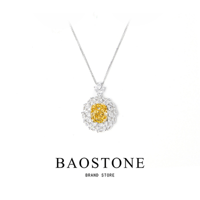 艳彩黄S925银项链女款百搭