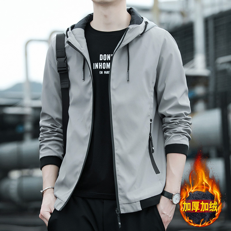 Men's outerwear Spring autumn Large Size Thick Plush Jacket