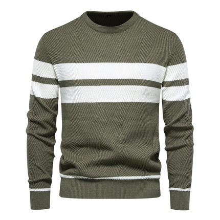 Autumn winter men's casual striped men's sweater pullover