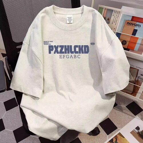 Pure cotton men's short sleeved t-shirt men loose couple top