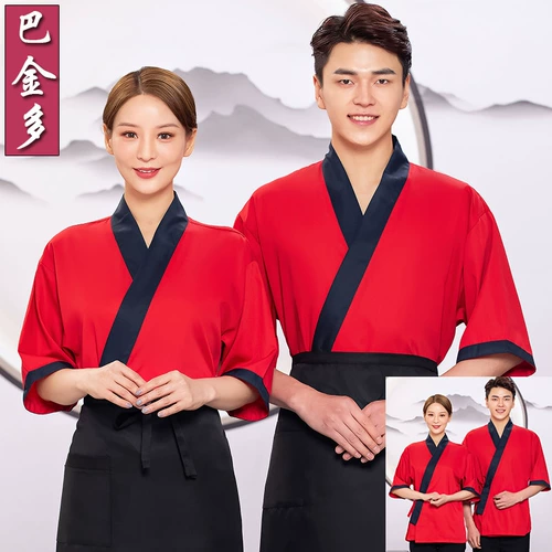 Весна и летняя японская кулинарная суши работники рабочих рабочих рабочих рабочих услуг подключенные корейские ресторан Barcut Hanbok Middle Ripeve