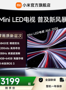 【MiniLED电视】小米REDMI电视 X65英寸288Hz超高刷384分区电视机