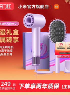 小米官旗米家高速吹风机H501白金礼盒负离子大风力家用电吹风礼物