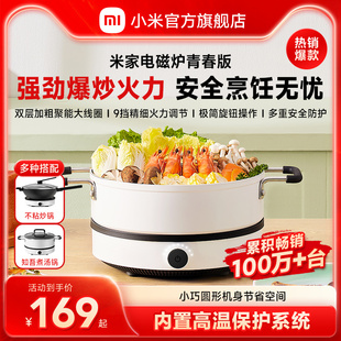 小米米家电磁炉青春版 家用小型持续加热正品 火锅炒菜灶一体宿舍