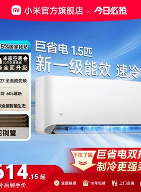 小米巨省电空调挂机冷暖两用1.5匹一级能效