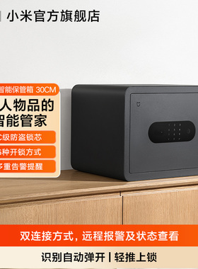 米家智能保管箱30cm小米官方旗舰店指纹密码贵重文件家用小型保管