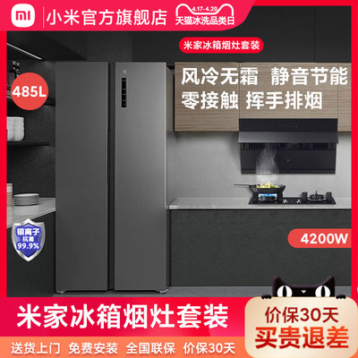 Xiaomi Mi Family Kitchen Практическая домашняя техника установлена ​​на боковой ударной машине 4200 Вт газовая плита 485L холодильник