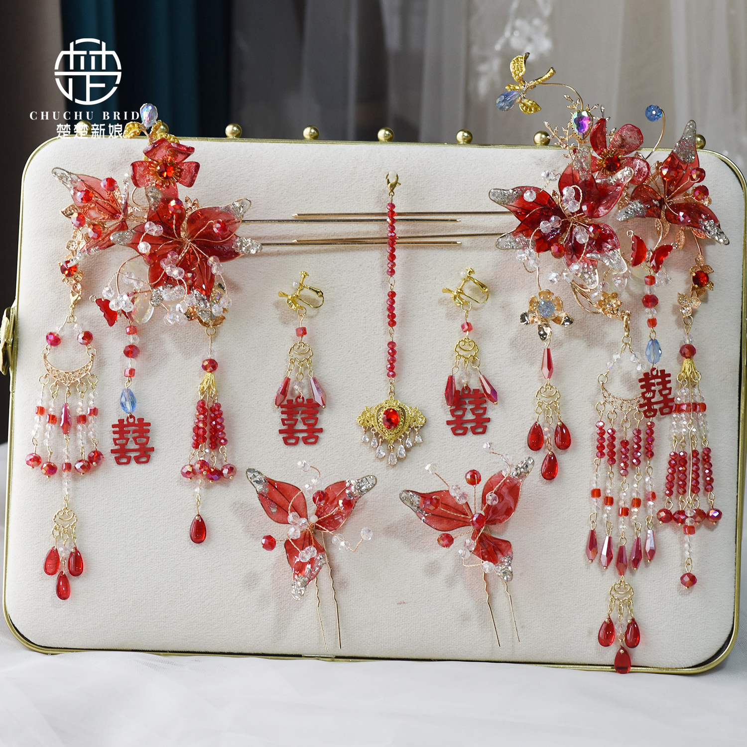 秀禾服龙凤褂结婚发饰品